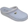 Sanital Light - 1350 Ciabatte Sanitarie Donna Comode, Suola Anti-Shock, Traspiranti, Ciabatte in Pelle, Colore Blu - 39