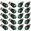 QitinDasen FULARR® 20Pcs Professionale BNC Vite Terminal Block Connettore Adattatore, 10 Paia BNC Maschio Spina & Femmina Presa Set, BNC Video Balun Connettore per Coassiale Cat5 Cat6 a CCTV DVR TV Video