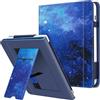 FINTIE Custodia per 7 Kobo Libra Colour (2024) / Kobo Libra 2 (2021) eReader - Stand Cover Protettiva Case con Card Slot e Hand Strap, Auto Sveglia/Sonno, Starry Sky