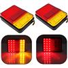 WEPARTICULAR 2x 12V 30 LED Fanali posteriori Car Truck Caravan Coda posteriore Luci del rimorchio Indicatore di direzione Freno Stop Luci di retromarcia