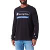Champion Legacy Graphic Shop Authentic - L-S Crewneck Maglietta a Manica Lunga, Nero, M Uomo FW23