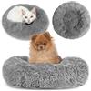 Amazinggirl Cuccia per cani ∅ 80 cm - Letto accogliente ideale per il riposo Cuscino lavabile perfetto per cani di tutte le taglie Ideale per interni e massimo comfort morbida e confortevole Grigio chiaro