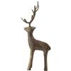 Creative Co-op Statuette e statuette di cervo in ghisa, 29,8 cm, colore nero