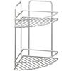 Metaltex Corner shelf Reflex with 2 stages 23x23x35cm, Silver, 23 x 23 x 35 cm