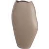 Casablanca modernes Design Casablanca Vaso decorativo impermeabile in alluminio - decorazione soggiorno autunno - decorazione Natale regalo compleanno - colore beige marrone - altezza 33 cm