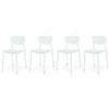 KONTE.DESIGN Set di 4 sedie BANG LAMPHU minimal in polipropilene Bianco