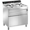 AMITEK Friggitrice elettrica - Capacità lt 12+12 - Cm 80 x 70 x 96 h