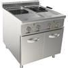 D.L. SERVICE Friggitrice elettrica - Capacità 17+17 lt - cm 80 x 90 x 85 h