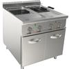 D.L. SERVICE Friggitrice elettrica - Capacità 21+21 lt - cm 80 x 90 x 85 h
