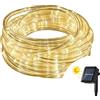 Wisdom Tubo luminoso con pannello solare 20 metri da esterno 400 Led Bianco Caldo Wisdom