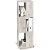 FMD furniture 291-001E - Scaffale Girevole in Rovere sabbiato, Dimensioni ca. 34 x 108 x 34 cm (BHT), Pannello truciolare Rivestito in Resina melamminica.