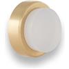EVI Herrajes | Fermaporta per parete | 24 x 14 mm | Gomma bianca | Ottone opaco | Include utensile, vite + tassello di fissaggio | Mod. I-20524BTPMLMT
