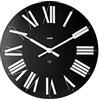 Alessi 12 B Firenze Orologio da Parete in ABS, Movimento al Quarzo, Nero, nero/bianco, plastica