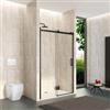 DEGHI Box doccia nicchia 130 cm scorrevole vetro anticalcare trasparente profilo nero opaco 195h - Rail