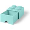 LEGO Cassetto-mattoncino portaoggetti azzurro a 4 bottoncini LEGO