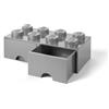 LEGO Cassetto-mattoncino portaoggetti grigio a 8 bottoncini LEGO