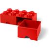 LEGO Cassetto-mattoncino a 8 bottoncini rosso LEGO