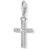 Thomas Sabo Charm Club Original Ciondolo Croce Con Zirconia Con Moschettone