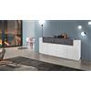 DecHome Credenza Alta da Cucina Madia Mobile Buffet in Legno Bianco e  Grigio - D35341