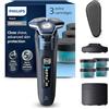 Philips Shaver Series 7000 - Rasoio elettrico uomo, secco e umido, rifinitore a scomparsa, base ricarica, custodia da viaggio, 1 capsula e 4 cartucce Quick Clean (Modello S7885/63)