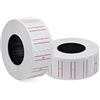 VIRSUS Etichette rotoli per prezzatrice colore bianco con linee rosse 21x12 10 rotoli da 1000 etichette 10000 etichette