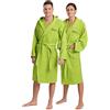 Arena Accappatoio Unisex Nido d'Ape Big Logo Waffle Hooded Robe, Lime, XS