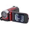 ASHATA Videocamera Digitale 1080P, Videocamera DV da 16 MP, Schermo Girevole TFT da 2,7 Pollici Videocamera con Zoom Digitale 16x con Cavo USB (Rosso)
