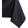 AmeliaHome, tovaglia idrorepellente, design a effetto loto, Poliestere Nero Vesta 80x80 cm