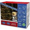 Konstsmide 3764-803 - Catena di luci a LED a goccia, con timer da 6 ore e multifunzione, 80 diodi ambrati, funzionamento a batteria, esterno (IP44), cavo trasparente, 4 x AA 1,5 V (esclusi)