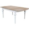 MIlani Home CROSS - tavolo vintage allungabile in legno con piano stondato