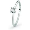 Bliss Anello Rugiada in oro bianco e diamanti 0.05 ct.