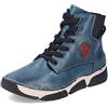 Rieker Donna Sneaker 45943, Signora Sneaker Alte,Scarpe Sportive,Scarpe da Ginnastica Alta,Taglio Medio,Blu (Blau / 12),40 EU / 6.5 UK