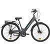 Legnano E-bike Aria 28 bicicletta elettrica con ruote da 28" in Alluminio, batteria a litio, autonomia fino a 60 km, Grigio