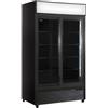 KLIMAITALIA Vetrina refrigerata nera con cassonetto luminoso - Capacità 888 litri - 2 porte scorrevoli - 113 x 70 x 202,3 cm