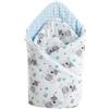 Medi Partners Cuscino cono bambino Minky 100% Cotone 75x75cm Coperta del bambino Doppia faccia Morbido Tutto l'anno Corna per neonati Multifunzionale (Teddy con Minky blu brillante)