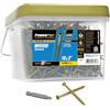 Power Pro 967790 - Viti per legno da esterni, 25,4 x 7,6 cm, resistenti alla ruggine, bronzo rivestito in resina epossidica, confezione da 1200 pezzi