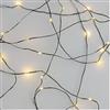 EMOS Nano, catena di luci a LED, luce bianca calda, per interni ed esterni (IP44), lunghezza 4 m, per feste, Natale, funzione timer 6 ore, alimentatore e trasformatore, cavo verde