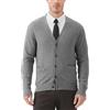 Kallspin Maglione da Uomo in Misto Lana con Maglia a Cavi e Scollo a V(Grigio Chiaro,M)