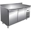 FORCAR Tavolo refrigerato - N. 2 porte - Alzatina - cm 136 x 70 x 86/96 h
