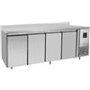 D.L. SERVICE Tavolo refrigerato 4 porte - Tropicalizzato - Alzatina - cm 223 x 60 x 85 h