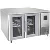 D.L. SERVICE Tavolo refrigerato 2 porte vetro - Tropicalizzato - cm 136 x 70 x 85 h