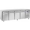 COOL HEAD Tavolo refrigerato - N. 4 porte - cm 255 x 80 x 85 h