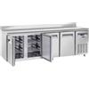 COOL HEAD Tavolo refrigerato - Alzatina - N. 4 porte - cm 255 x 80 x 95 h