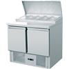 AMITEK Saladette refrigerata - N.2 porte - Bacinelle x 5 - cm 90 x 70 x 97 h