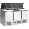 AMITEK Saladette refrigerata - N.3 porte - Bacinelle n°4 - cm 136.5 x 70 x 87.6 h