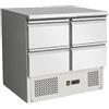 AMITEK Saladette refrigerata - N. 4 cassetti - cm 90 x 70 x 85 h