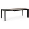 Bizzotto tavolo allungabile Briva grigio e nero 160-220x90cm