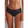 Intimissimi Slip Vita Semi-alta In Cotone E Pizzo Nero