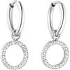 Purelei Orecchini Closed Glow- Orecchini donna in resistente acciaio inossidabile - Orecchini argento impermeabili da donna - Diametro 1,4 cm cm - Gioielli per un look personalizzato