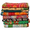 Estationeryhouse Copriletto indiano vintage Kantha fatto a mano, reversibile, in tessuto di cotone, trapunta BOHEMIAN (1)